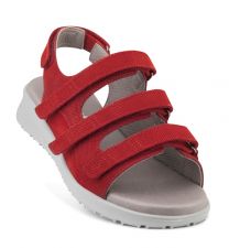 New Feet Let Damesandal Rød med Velcro