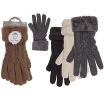 Stickade handskar för damer