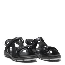New Feet svart sandal med 3 kardborreband