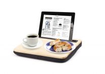 Sengebord træ m/tablet holder